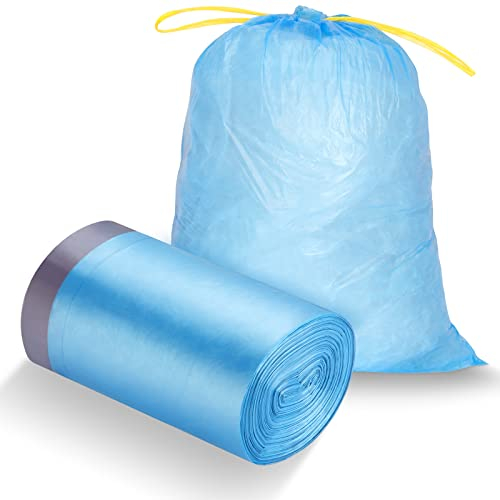 O2frepak Müllbeutel 50Liter Reißfest,Schwerlast Müllsäcke mit Zugband,Starke Müllbeutel,Strong Garbage Bag and Heavy Duty Trash Bags (60x80cm,100Stück)