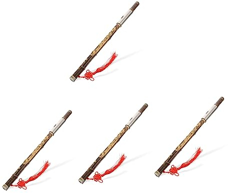 MILISTEN 4 Stück Cross Blow Bau Chinesische Flöte Bambus Bawu Shakuhachi Bawu Instrument Handheld Bawu Pfeifenflöte Kürbisflöte Handbuch Musikinstrument Geschenk Klarinette Bambusflöte