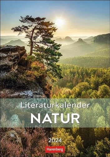 Natur - Literaturkalender - Kalender 2024 - Harenberg-Verlag - Wochenkalendarium - 54 Blatt mit literarischen Texten - Wandkalender - Küchenkalender - 25 cm x 35,5 cm