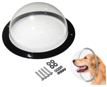 DDRAUY Clear Acrylic Dome, Dog Fence Window with Air Holes,Playground Clear Pet Dome View,Dog Bubble Peek Window, Inside Length 11.8 Inch and Deep 4.5inch（1 Pack）
