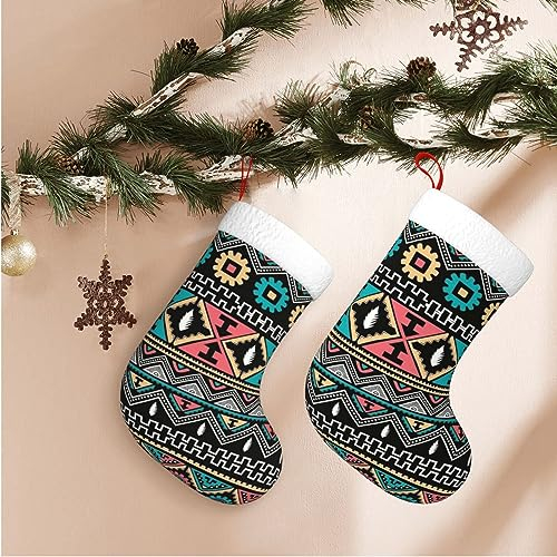 Weihnachtsstrümpfe mit Indianer-Muster, zum Aufhängen, personalisierbar, Weihnachtsdekoration für Familienfeiertage
