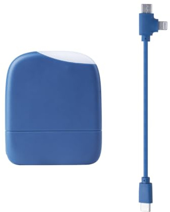 Xoopar Ice Powerbank Externer Akku 5000 mAh mit Touch-Licht - Blau | 5000-mAh-Akku mit integriertem Touch-Licht - recycelter Kunststoff (GRS), kompatibel mit iPhone und Android