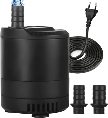 Pompa subacquea 35W 2200L/H, pompa d'acqua per acquario ultra silenziosa, fontana per acquario laghetto con cavo di alimentazione da 2,5 m e interruttore regolabile per acquario, laghetto, idroponica