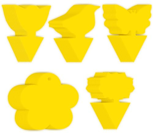 YOYEAH 50 adesivi gialli per combattere le zanzare – Controllo naturale dei parassiti con nematodi e lavagne gialle per balcone, giardino e piante da appartamento – efficace trappola per mosche e