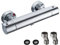 ROWINNAO Thermostatic Shower Mixer Bar, Wall Mounted Thermostatic Shower Mixer Valve 38°C Anti Scald, Exposed Shower Mixer Tap, Hot & Cold Water Intelligent Constant Temperature, Solid Brass, Chrome