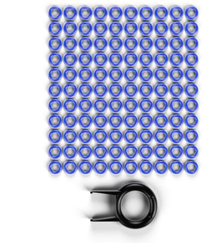 110-Piece Silicone O-Ring Set for Mechanical Keyboards Premium Rubber O-Rings Switch Dampeners and Free Keycap Puller Compatible with Cherry MX, Gateron, Kailh, and Holy Panda Switches (Blue, 1.5mm)