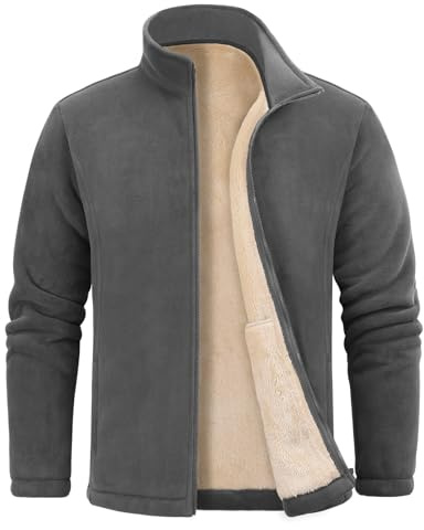 UMIPUBO Giacca Uomo Invernale Giacche in Pile Caldo Jacket con Zip Manica Lunga Termica Fleece Cappotto Giubbino con Tasche Casual Sportivo Felpa Hoodie Sweatshirt