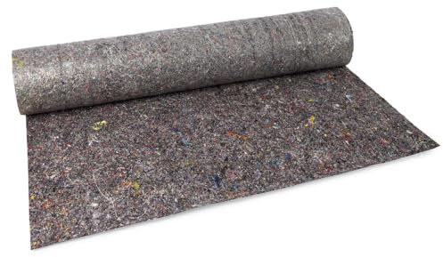 PENNELLIFICIO 2000 | Bobina in Tessuto non Tessuto, Rotolo di Feltro con Pellicola in Polietilene Antiscivolo, Indicato per Proteggere i Pavimenti, Lunghezza 25 Metri, Altezza 1 Metro e Peso 300 gr/mq