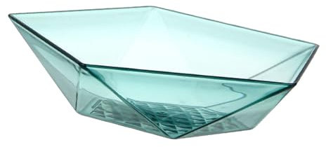 Qcwwy Frutero Nórdico Geométrico de Gran Capacidad, Cuencos de Plástico Irrompibles para Servir Ensaladas, para Cocina Casera (lago azul)