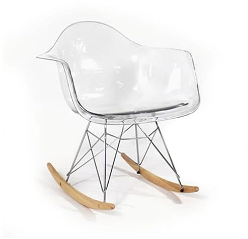 GXXINGIN Relaxsessel für Erwachsene, Einzelschaukelstuhl, Relaxsessel, Freizeit-Relaxsessel, mit Beinen aus Massivholz, moderner skandinavischer Schaukelstuhl für Wohnzimmer, Balkon, Lesezimmer