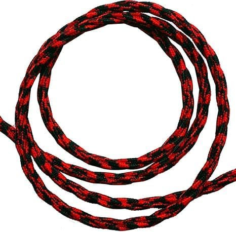 DC Voltage 3 Core Twisted Electrical Cable - 2m Antique Fabric Cloth Covered Braided Wire with 6.5ft & 10ft Flex Textile Cable (Red, Black)