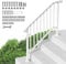 VEVOR BP-45-W Handrails for Outdoor, 3-4 Hand, Transitional Carbon Steel Installation Kit, Stair Rails for Seniors, Concrete Steps & Porch & Deck, White Retro Arch