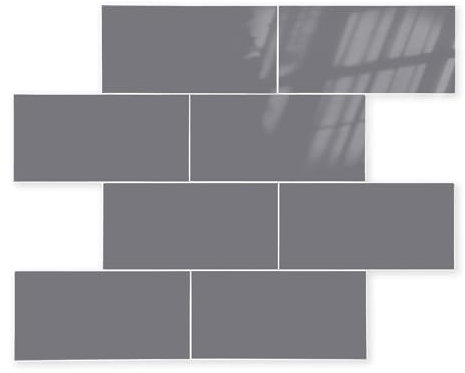 OYASIM 10-Sheet Thicker PVC Stick on Tiles for Kitchen, Gray Peel and Stick 3D Splashbacks, Self Adhesive Wall Tiles Stickers for Bathroom Decor (30cmx30cm)