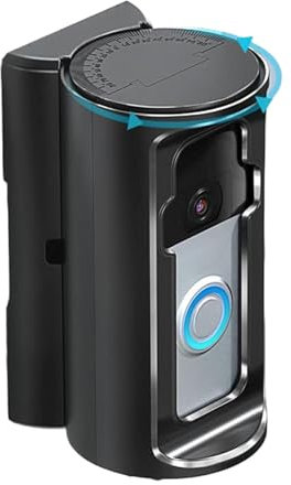 dijiusidy Waterproof Ring Doorbell Holder Easy Installation Compatible Video Doorbell Ring Doorbell Mount No Drill No Punch, 3