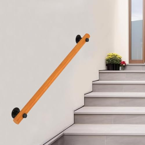 Kit de rampes d'escalier en bois massif 60 cm, 1 m, 150 cm, 2 m, 300 cm, supports de balustrade, niveau de sécurité, balustrade, support, poignée extérieure, 240 cm