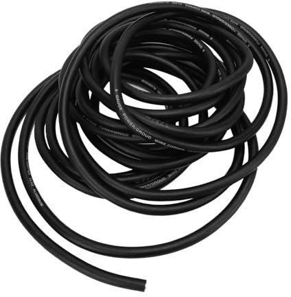 LOCADENCE 8 Gauge AWG Automotive Wire, 25ft Versatile Flexible 8 Gauge Wire, Car Power Ground Battery Cable, Amp Wiring Kit for Radio Lighting Speaker (Black)