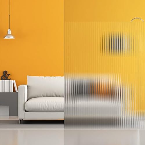 DIMEXACT - Film décoratif pour vitre Effet Verre strié - 152 cm x 1 m - en Rouleau