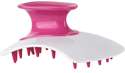 FONDOTIN Silikon Shampoobürste mit Drain Design Kopfhautmassagegerät zur Belebenden Reinigung und Peeling für Trockene Kopfhaut für Zuhause und Outdoor Reisen