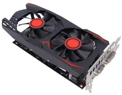 Denash Scheda Grafica, Scheda Video da Gioco GDDR5 192BIT PCIE 2.0 da 6 GB con Doppia Ventola di Raffreddamento, per 10 11 7 8