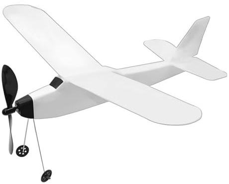 Rubber Band Airplanes - Powered Glider Kit, Aircraft Flying Games, Students Science Project, Outdoor Sports Toy, Aviation Hardware, Colorful Balsa Wood Style For Kids Adults Girls Activity