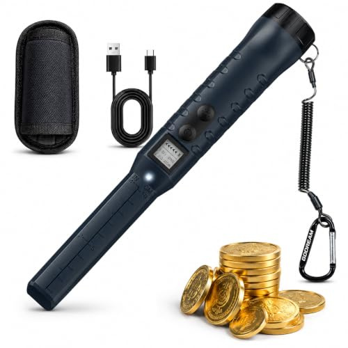 Pinpointer Détecteur de métaux pour adultes – Pointeur à broche portable rechargeable avec écran LCD, IP68 entièrement étanche pour une utilisation sous l'eau, haute sensibilité à 360° et 3 modes