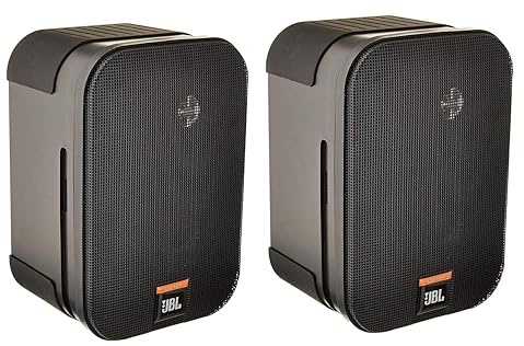JBL Professional CSS-1S/T Compact 2-Way High Performance, 60 Watt 5.25” 70V / 8-Ohm Compact Passive Satellite, Bookshelf Speakers, Home Theater, Desktop, Stereo, Commercial, Black, Sold as Pair