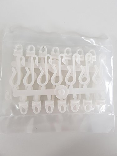 2017 DUSCHVORHANGSCHIENE GLEITER Haken - 14 STÜCK - Weiss ERSATZTEILCHEN Set DUSCHSCHIENENSYSTEM GARDINE