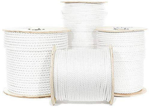 GOLBERG Cuerda de poliéster trenzado – Color blanco – baja elasticidad, alta resistencia – humedad, UV, rotura, aceite y resistente a los productos químicos – Rigging, Winch, línea de cuerda, cuerda