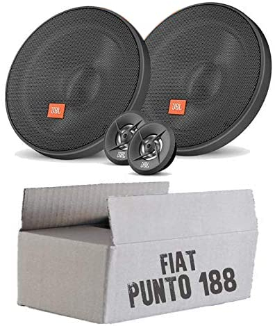 Lautsprecher Boxen Einbauset passend mit JBL Stage 2 64CFS 16,5cm System Auto Einbausatz - passend für FIAT Punto 2 188 Front