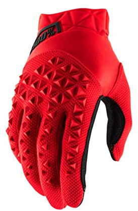 100% Kinder AIRMATIC Handschuh für Jugendliche, Rot/Schwarz, XL