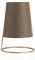 Pauleen 480.01 48001 Shiny Circle Max 20W luminaire à Poser E14 Lampe de Chevet Brun Doré 230V métal/Tissu sans Ampoule, Taupe
