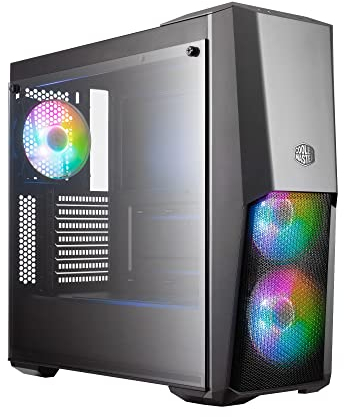 Cooler Master MasterBox MB500 ARGB - Case PC ATX con Semi-Pannello in Rete, 3 Ventole da 120mm Preinstallate, Pannello Laterale in Vetro, Configurazioni Flusso Aria Flessibili - ARGB