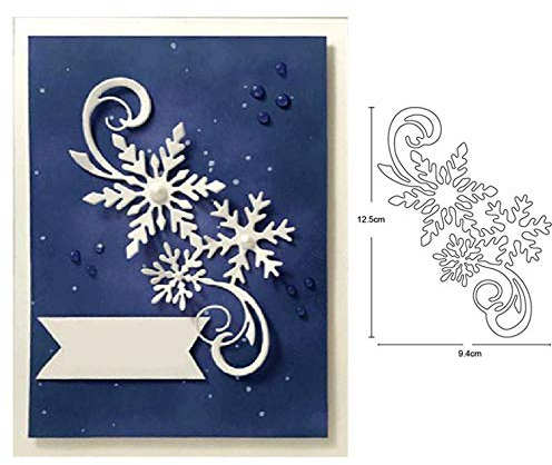 Schneeflocken-Metall-Stanzformen, Frohe Weihnachten, Schnee-Blume, Rand, Stanzschablonen, DIY, Scrapbooking, Album, dekorative Prägeschablonen für Kartenherstellung