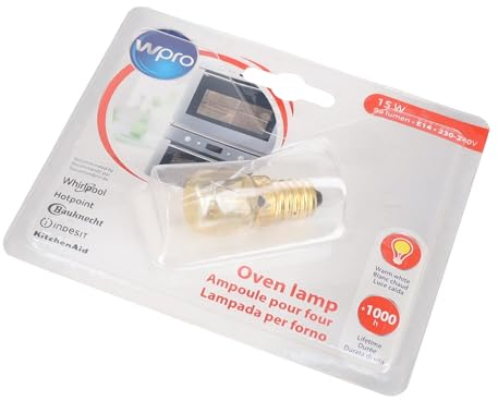 sparefixd High Temperature Lamp Bulb E14 15w for Whirlpool Cooker Oven