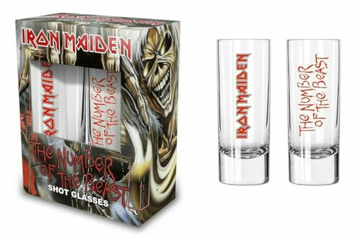 Razamataz Iron Maiden Shot Glass Set The Number of the Beast Set of 2 6cl