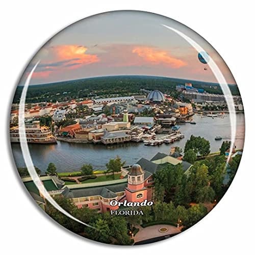 Weekino Orlando Disney Springs Florida USA Fridge Magnet Travel Gift Souvenir Collection 3D Crystal Glass