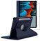 ebestStar - Cover per Samsung Galaxy Tab S7 SM-T870, Custodia Protezione Rotazione 360, Pelle PU, Blu scuro + Vetro Temperato