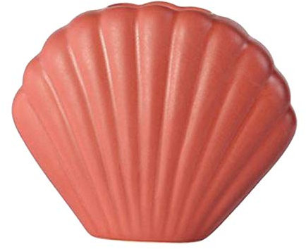 Easnea Vase en forme de coquille, vase en céramique, vases à fleurs en céramique pour décoration d'intérieur moderne, pot de fleurs d'intérieur, décoration artistique de la maison - S rose foncé