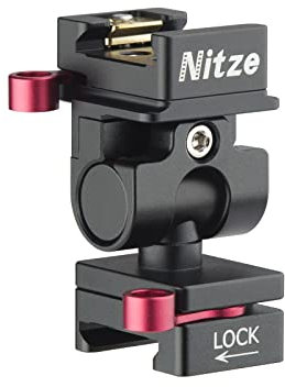 Nitze NATO Monitor Supporto per Fotocamera, Camera Monitor Holder Da Campo Con Doppio QR NATO Morsetto, NATO Monitor Mount Rotazione a 360°e Inclinazione a 180°per Monitor 5 e 7- N54-H2