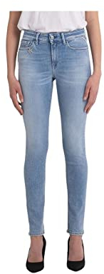 Replay Damen Luzien Rose Label Jeans, 010 Light Blue, 25W / 30L