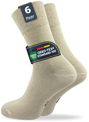 GAWILO Herren Socken (6er-Pack) ohne Gummidruck | extra weiter Komfortbund | Business & Freizeit