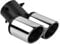 Wisebom Tubo de Escape del Coche Universal, Tubo de Escape de la Punta de Escape del Automóvil, Acero Inoxidable Tubos De Extremo Doble Salida Oblicua Tubo de Extremo Garganta de la Cola del Coche