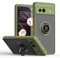 SEAHAI Case for Google Pixel 7A, Ultra Thin Hard Translucent PC Matte Back Soft TPU Silicone Dual Layer Hybrid Shockproof Cover, with Ring Holder Kickstand, Army green