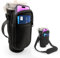 for Stanley Iceflow Flip Straw Tumbler 30 oz, Water Bottle Cup Holder Cover Carrier Sling Bag with Strap, Pouch Pocket for Phone / Accessories, add Handle for Stanley Flip Straw, Neoprene (Black)