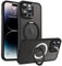 Verco Magnetischer Ring Ständer für iPhone 12 Pro Max Hülle, kompatibel mit MagSafe Stoßfest Luxury Translucent Handy Case für iPhone 12 Pro Max Schutzhülle