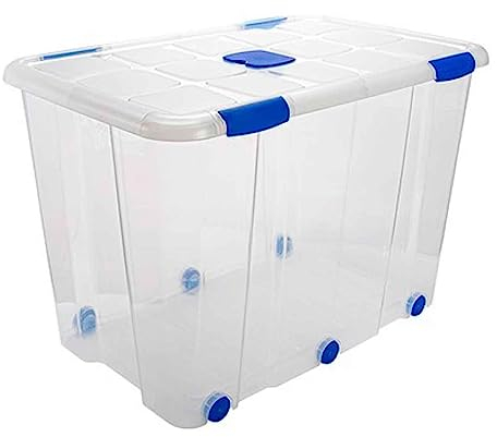 Acan Tradineur - Caja de Almacenamiento - Fabricado en plástico - Contenedor para almacenar juguetes, Libros, ropa, mantas - N.º 19-56 x 80 x 51,5 cm - 160 Litros