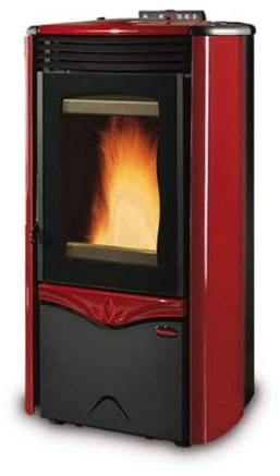 Extraflame Duchessa Steel Bordeaux - da esposizione con qualche piccolo graffio sui pannelli laterali