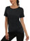 Jlowesun Damen Sport T-Shirt Kurzarm,Leichtes Atmungsaktiv Funktions Sportoberteil Damen Fitness,Rundhals Sport Top Damen Passend für Laufshirt Yoga XXXL