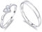 LEGENTLISUR Paar Ring,Verstellbarer Ring,Verlobungsring Ehering aus 925er-Sterlingsilber,AAA-Zirkon,für Damen und Herren,Hochzeit und Valentinstagsgeschenk(Platin)