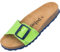 Palado Pantoletten Damen Malta EGS Lack – bequeme Sandalen Made in Spain - Hausschuhe mit dämpfendem Kork-Fußbett - modische Sommerschuhe Hellgrün/Blau UK4,5 - EU37